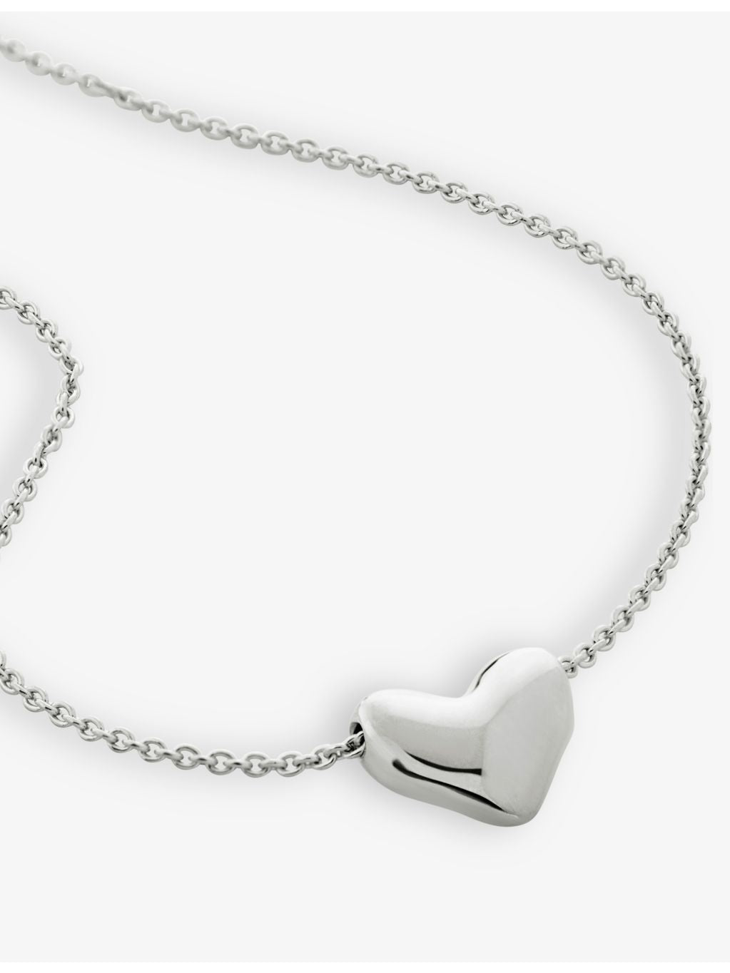 Monica Vinader sterling silver heart pendant necklace, imported from the UK