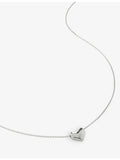 Monica Vinader sterling silver heart pendant necklace, imported from the UK