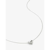 Monica Vinader sterling silver heart pendant necklace, imported from the UK