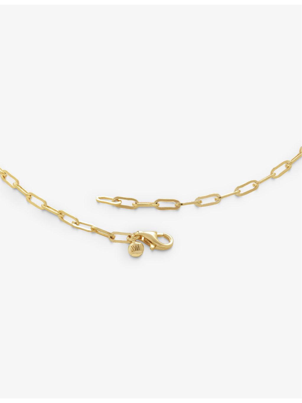 Monica Vinader mini paperclip necklace 18ct gold-plated - British product