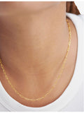 Monica Vinader mini paperclip necklace 18ct gold-plated - British product