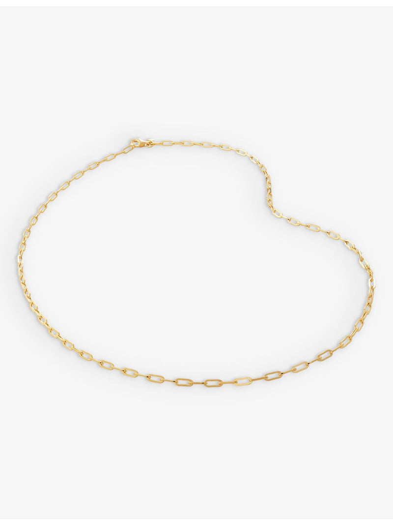 Monica Vinader mini paperclip necklace 18ct gold-plated - British product