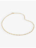 Monica Vinader mini paperclip necklace 18ct gold-plated - British product