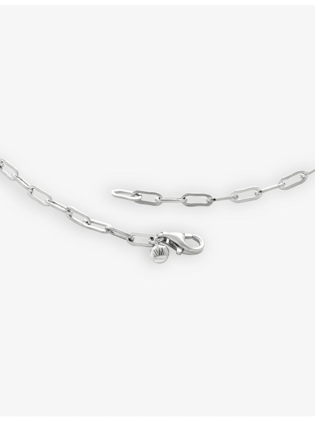 Monica Vinader sterling silver paperclip necklace (British brand)