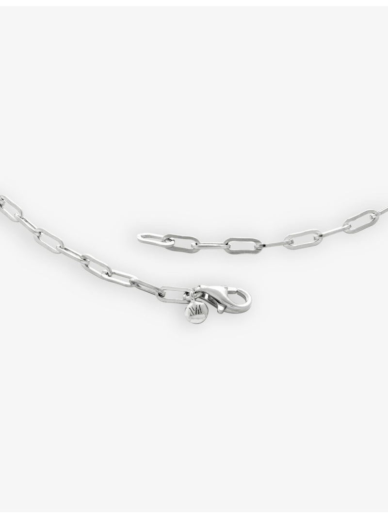 Monica Vinader sterling silver paperclip necklace (British brand)