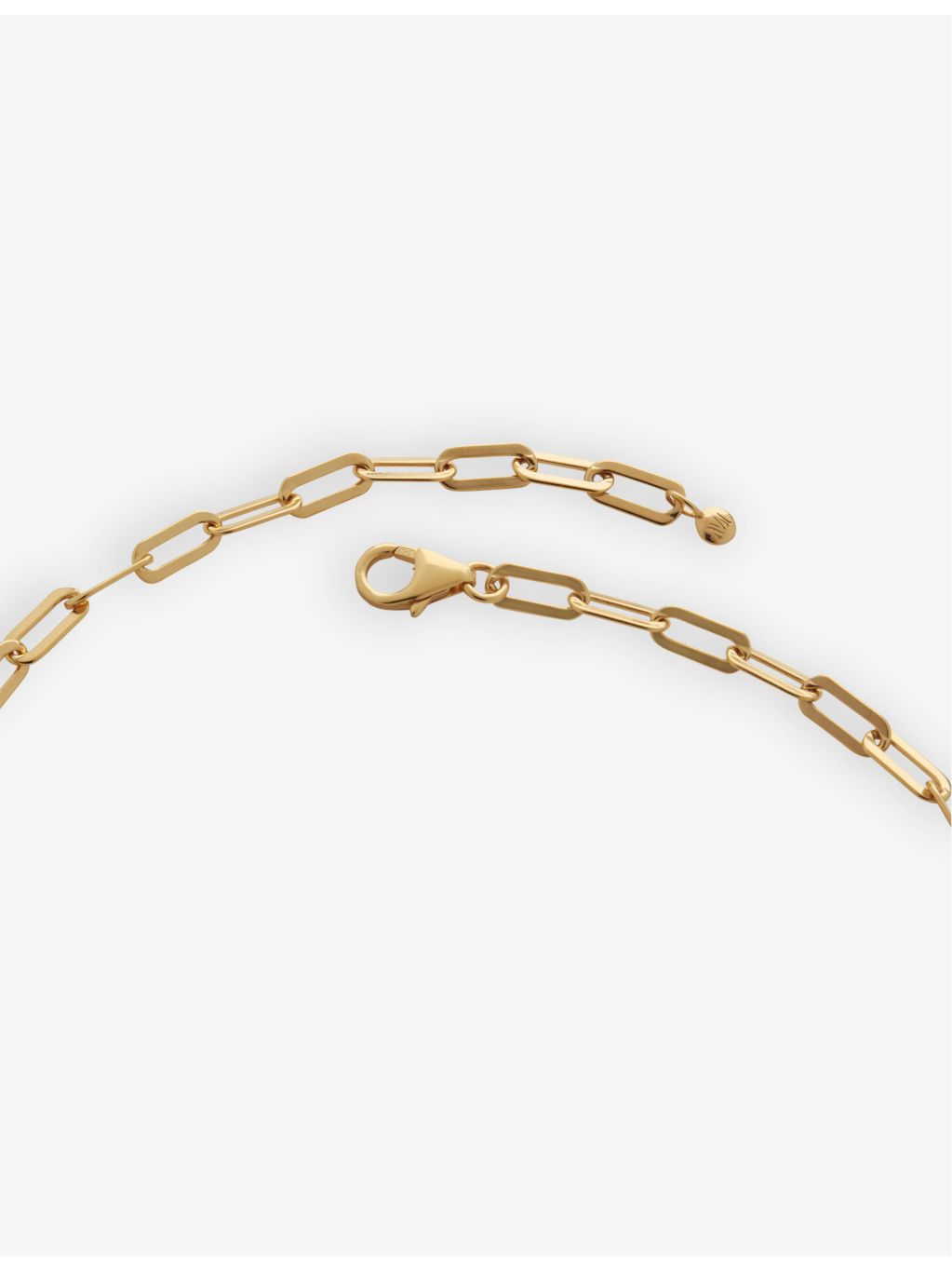 Monica Vinader 18ct yellow gold vermeil paperclip necklace 50cm - British product