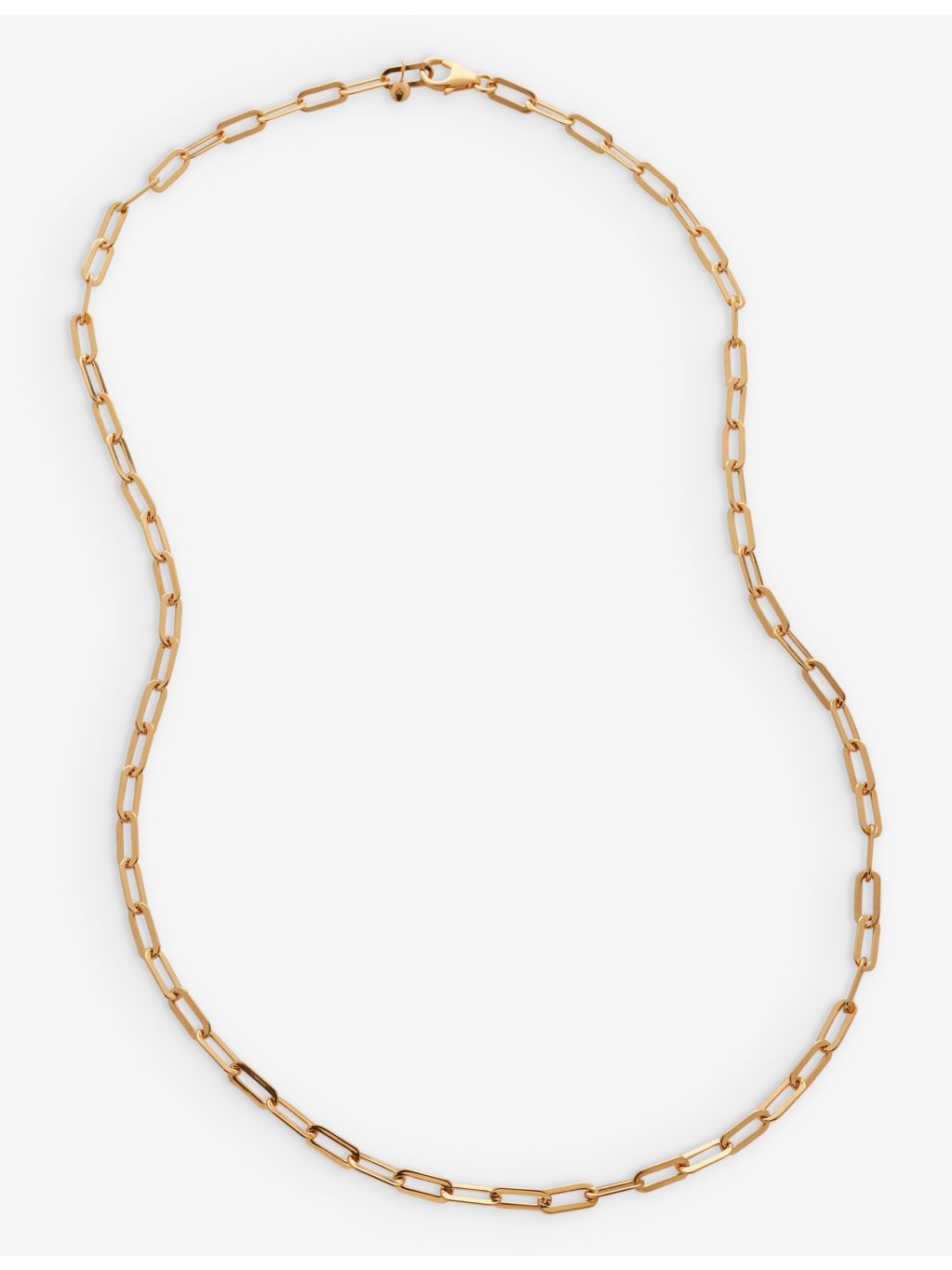 Monica Vinader 18ct yellow gold vermeil paperclip necklace 50cm - British product