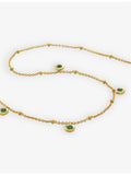 Monica Vinader green onyx choker necklace vermeil sterling silver, UK version