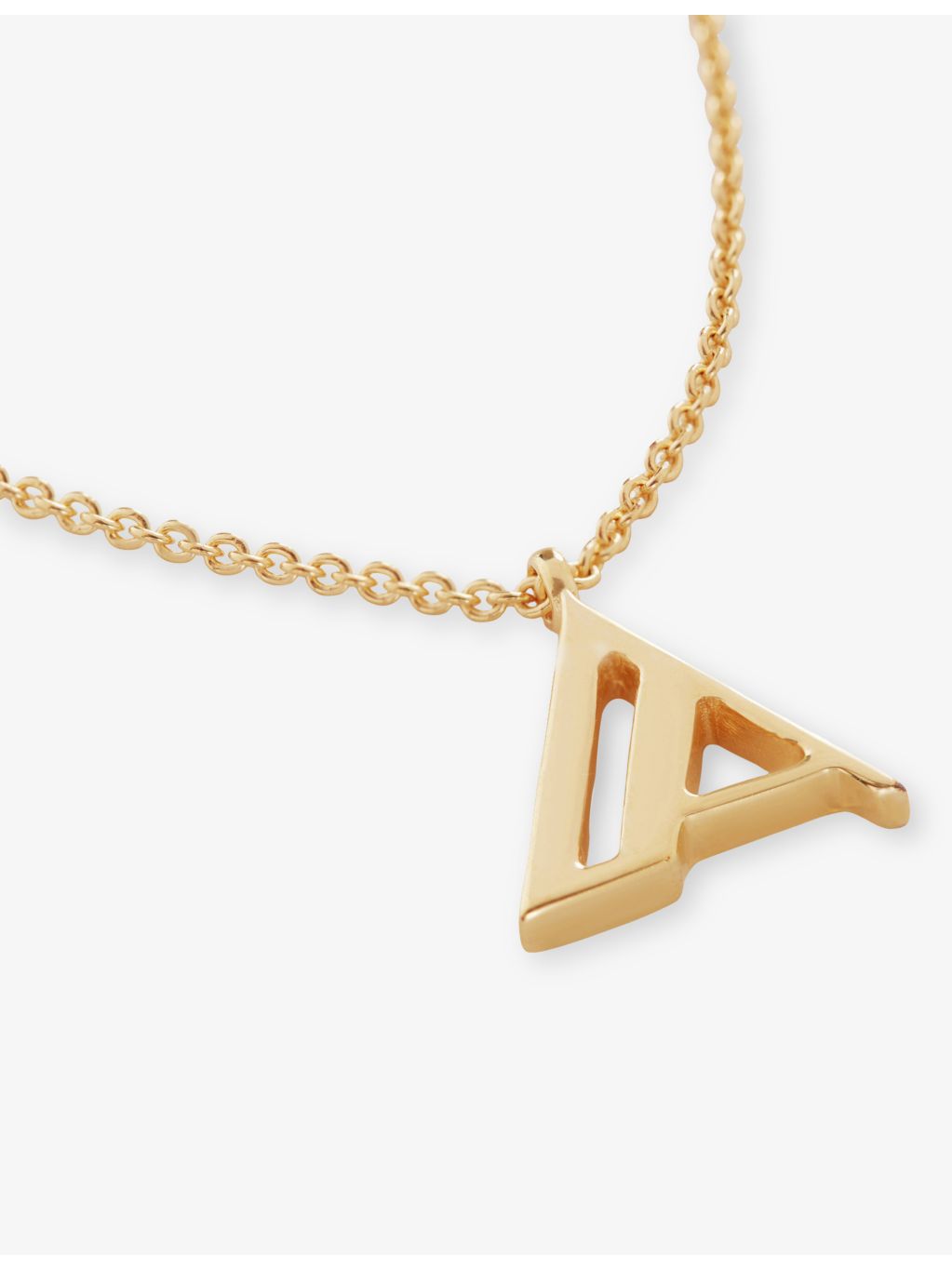 Monica Vinader letter charm pendant necklace, imported from the UK
