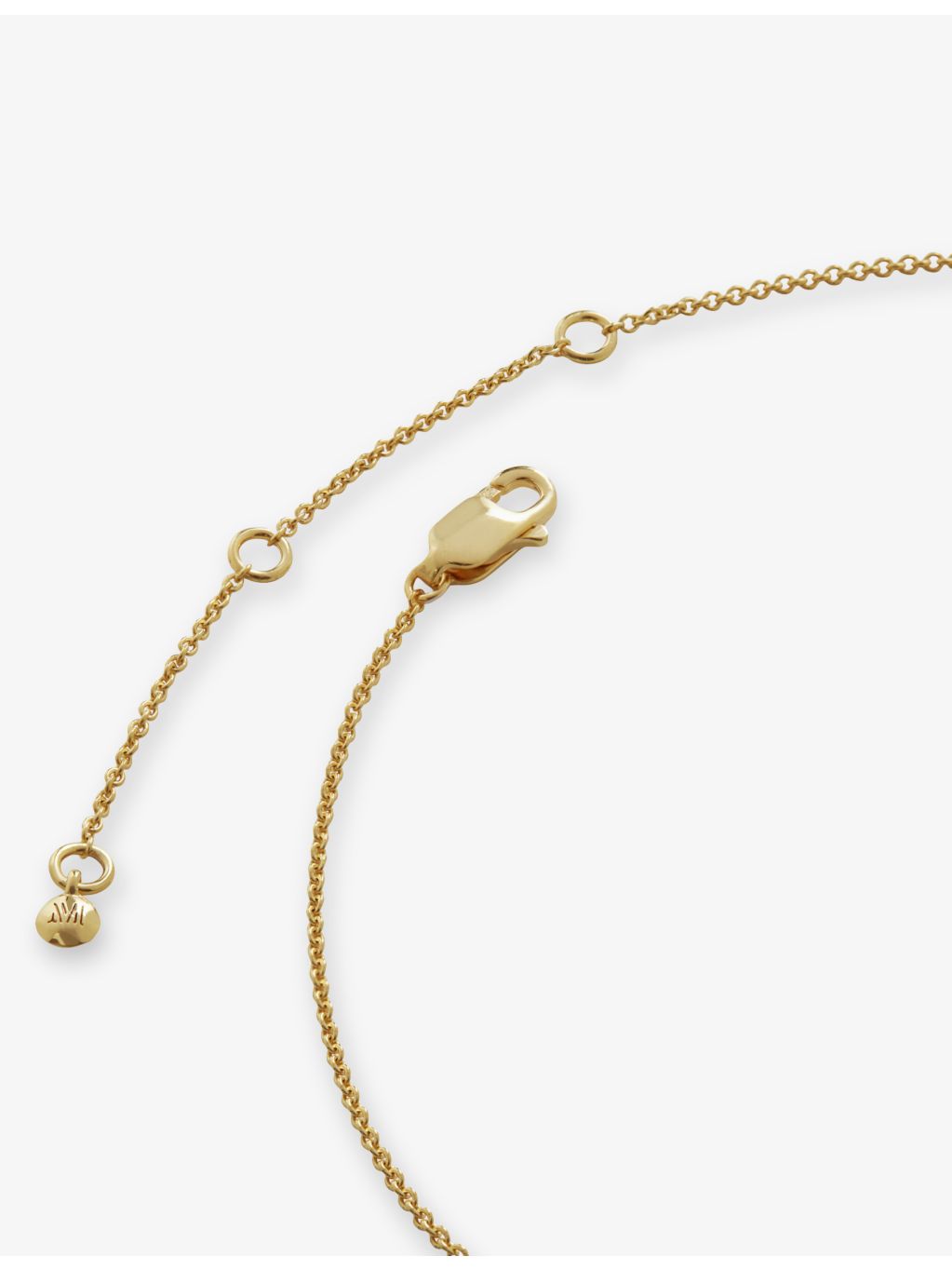 Monica Vinader letter charm pendant necklace, imported from the UK