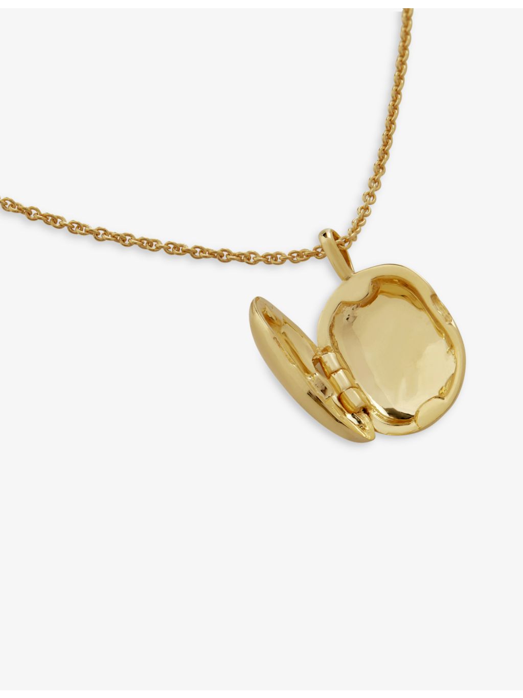 Monica Vinader 18ct gold-plated vermeil locket necklace, UK version
