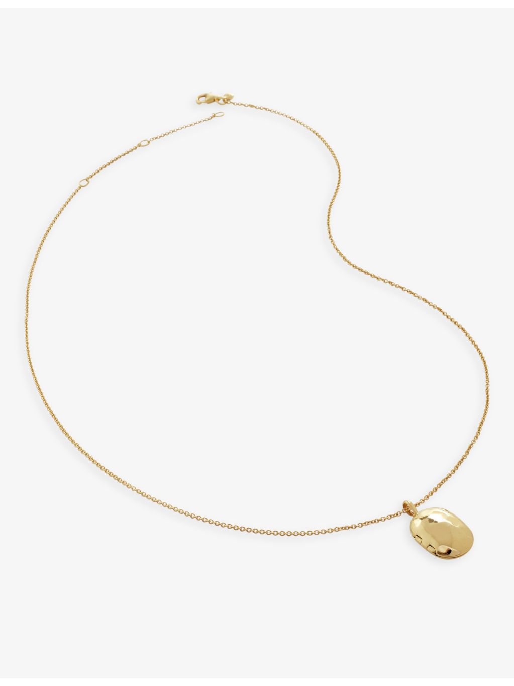 Monica Vinader 18ct gold-plated vermeil locket necklace, UK version