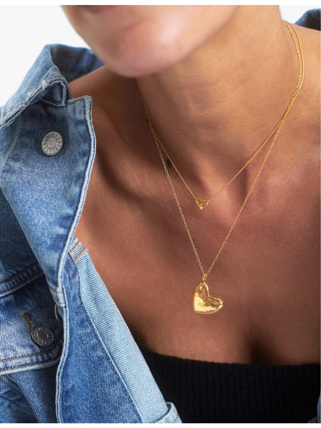 Monica Vinader heart shaped locket pendant in gold vermeil (British brand)