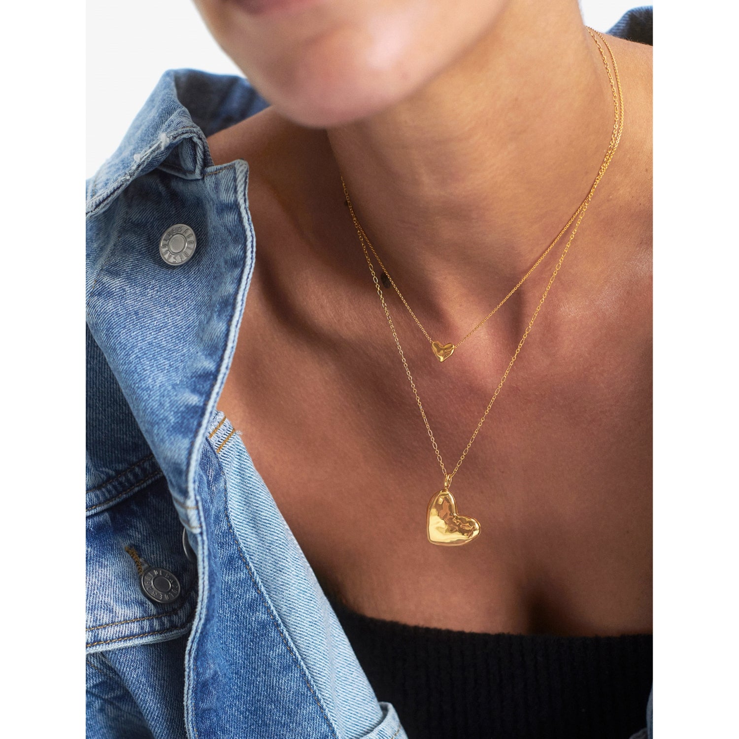 Monica Vinader heart shaped locket pendant in gold vermeil (British brand)