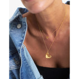 Monica Vinader heart shaped locket pendant in gold vermeil (British brand)