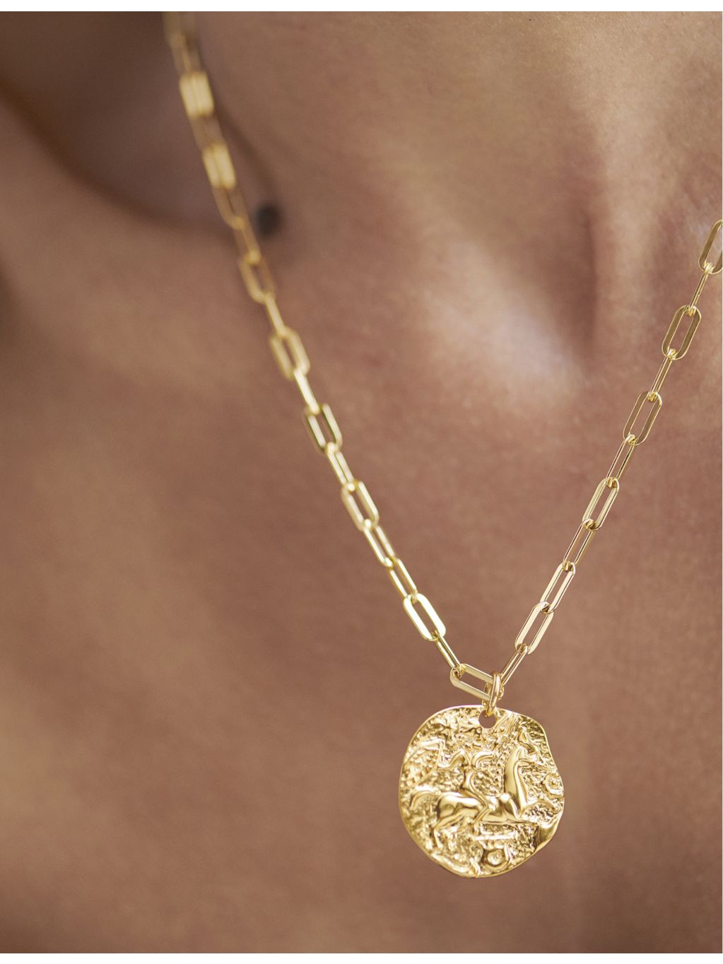 Monica Vinader 18ct gold-plated vermeil sterling-silver pendant charm (British brand)