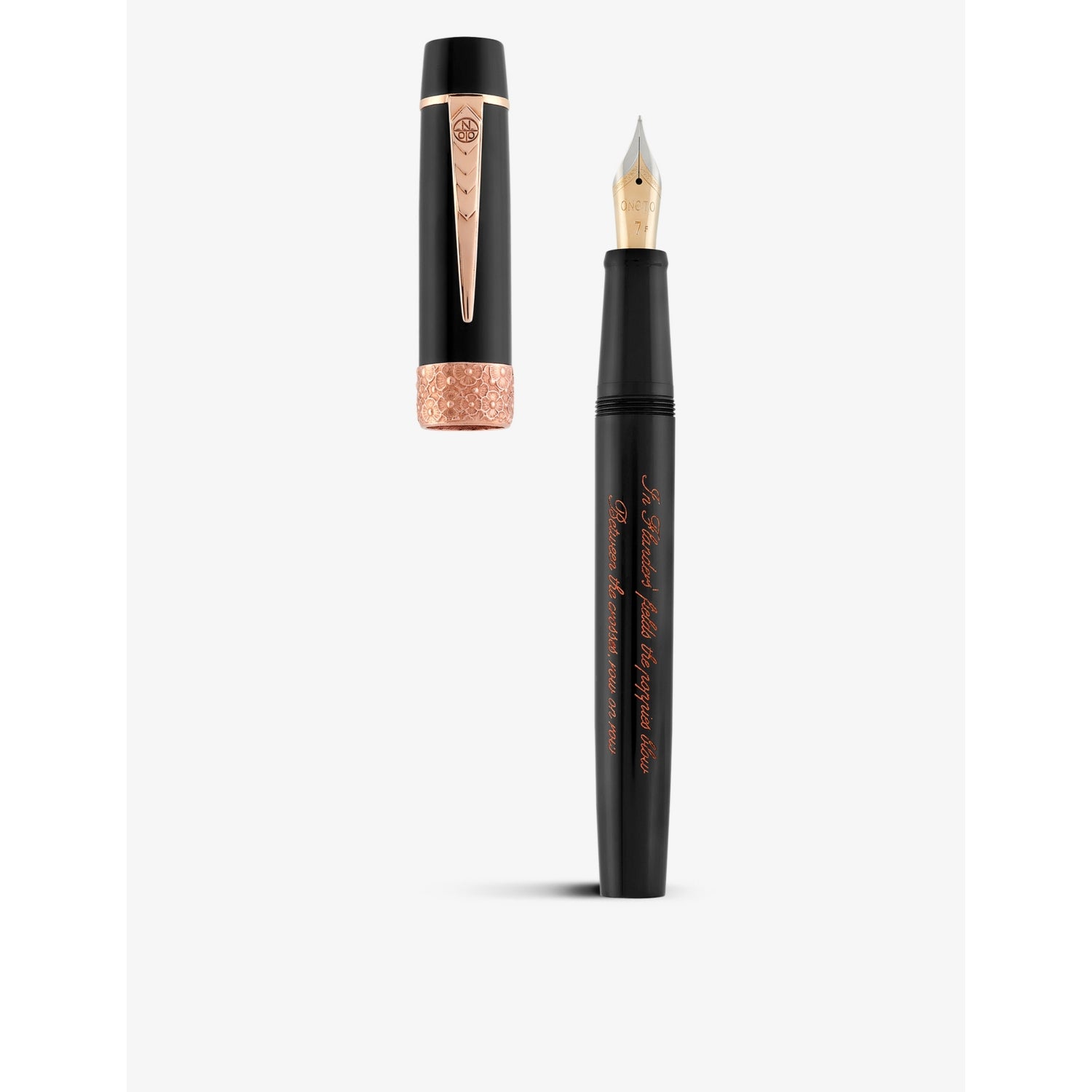 Onoto Flanders fountain pen with poppy cap design - British product