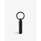 BOSS metal key ring with silver-tone hardware, British brand