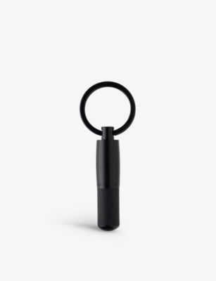 BOSS metal key ring with silver-tone hardware, British brand