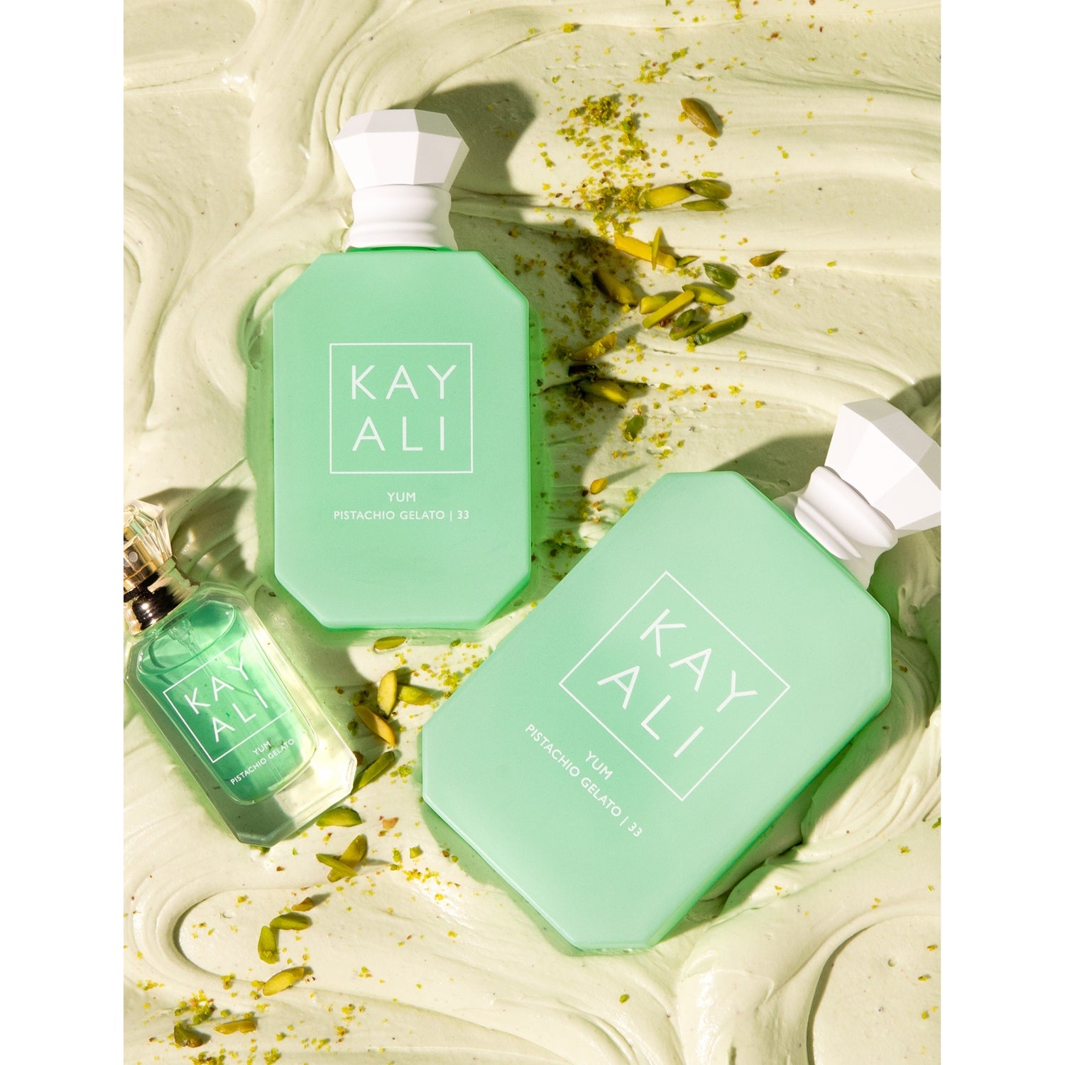 Huda Beauty Yum Pistachio Gelato 33 intense perfume, imported from the UK