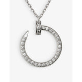 Cartier diamond pendant necklace 18ct white gold 0.38ct 38-42cm, UK version