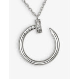 Cartier diamond pendant necklace 18ct white gold 0.38ct 38-42cm, UK version
