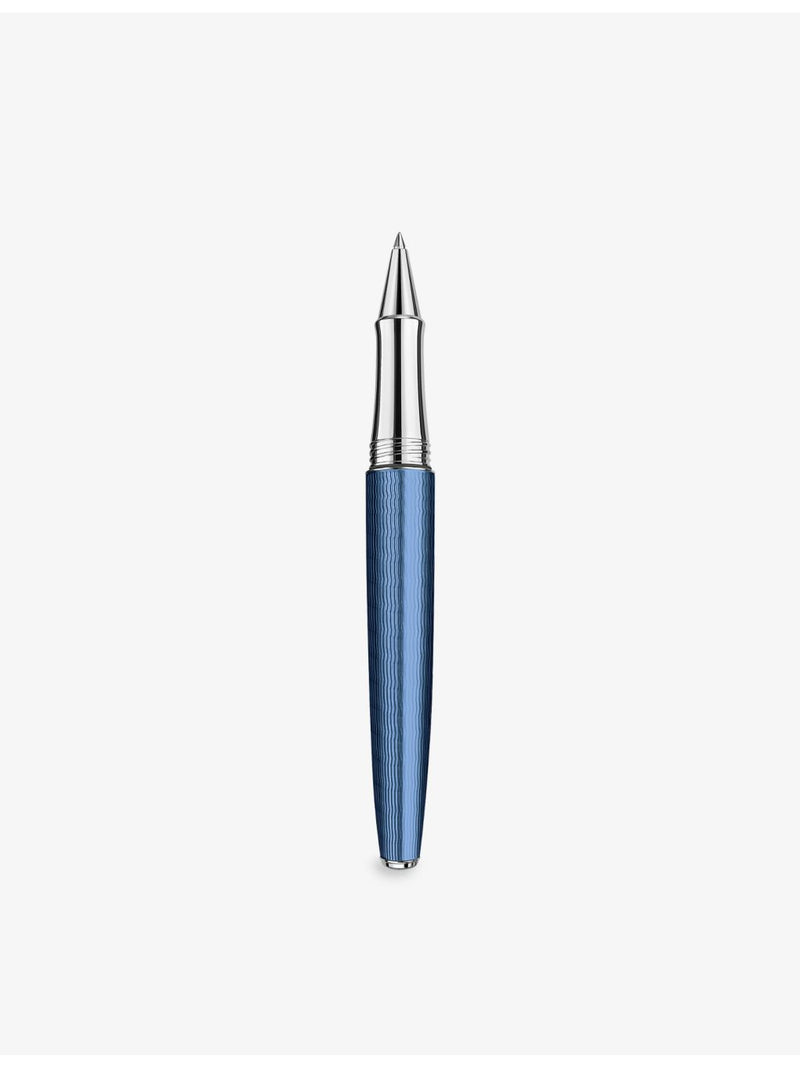Caran d'Ache Leman rhodium-plated brass roller pen, imported from the UK
