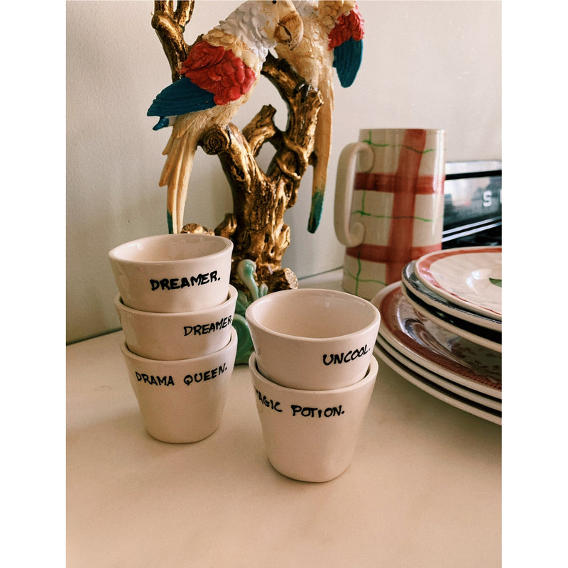 anna+nina Drama Queen ceramic espresso cup 7.6cm (British brand)