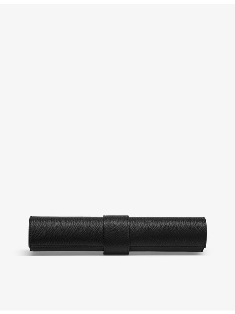Smythson leather backgammon game case, UK version