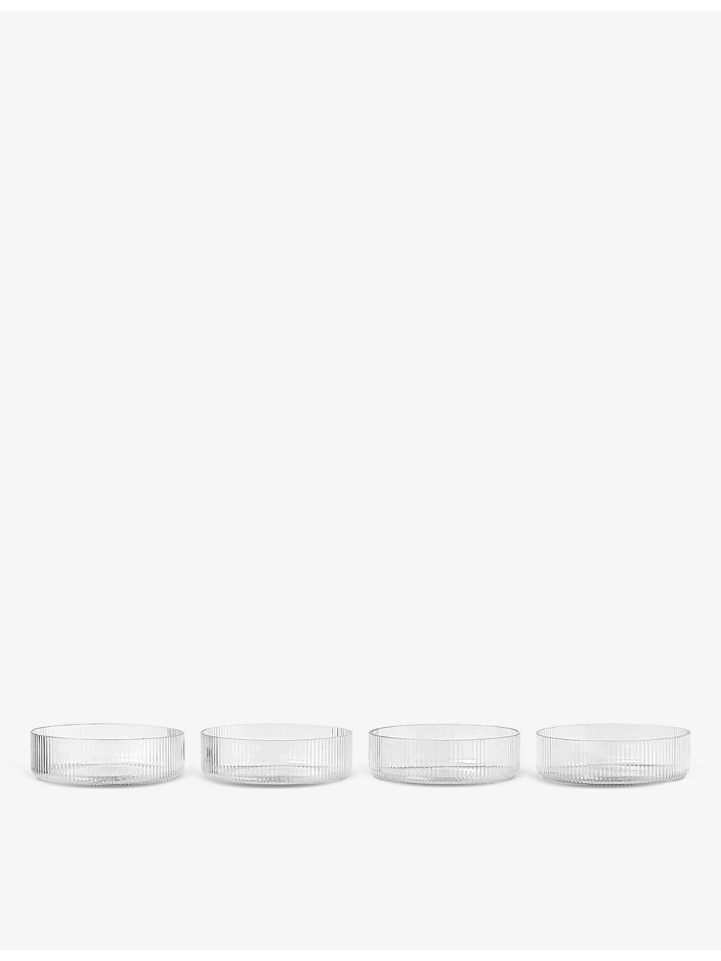 ferm LIVING ripple glass serving bowls set of four, UK version