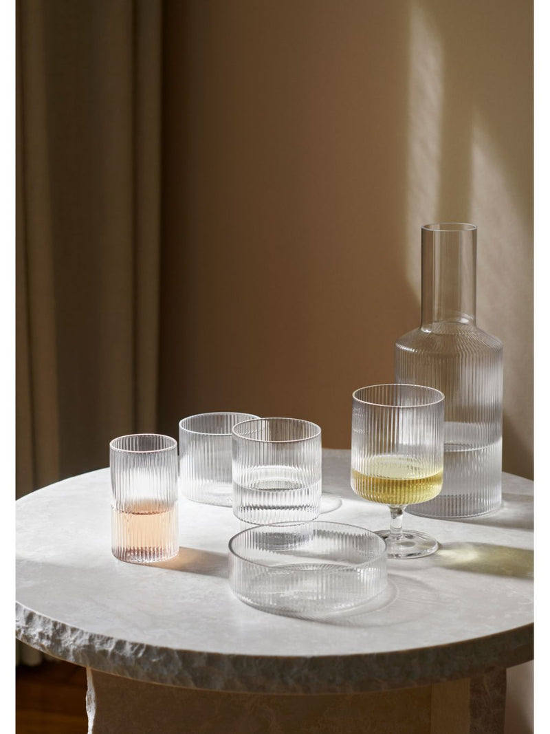 ferm LIVING ripple glass serving bowls set of four, UK version