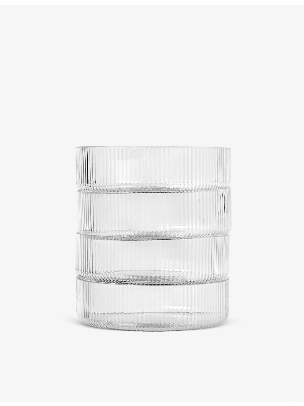 ferm LIVING ripple glass serving bowls set of four, UK version