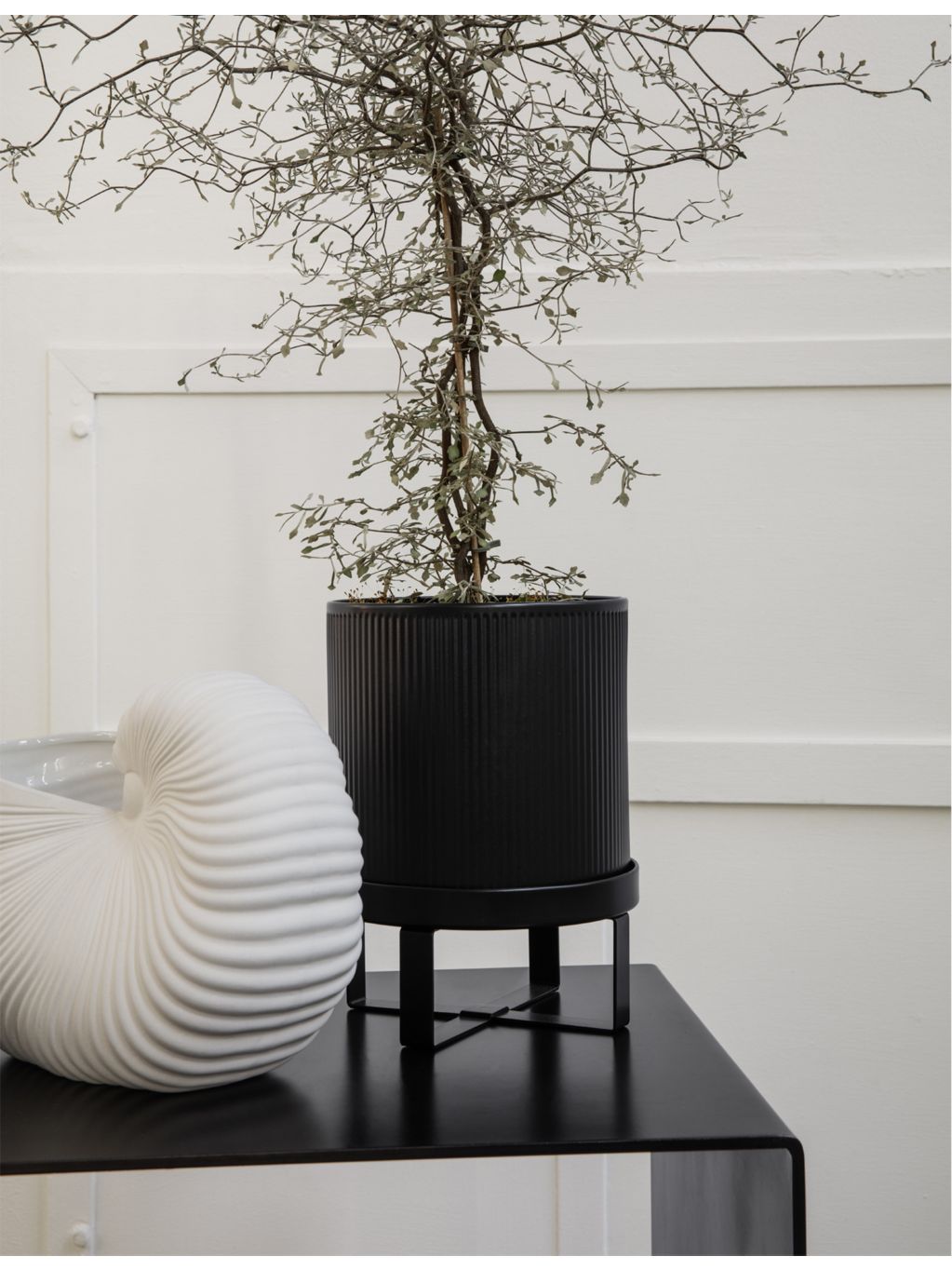 ferm LIVING large elevated steel planter 38cm (British brand)