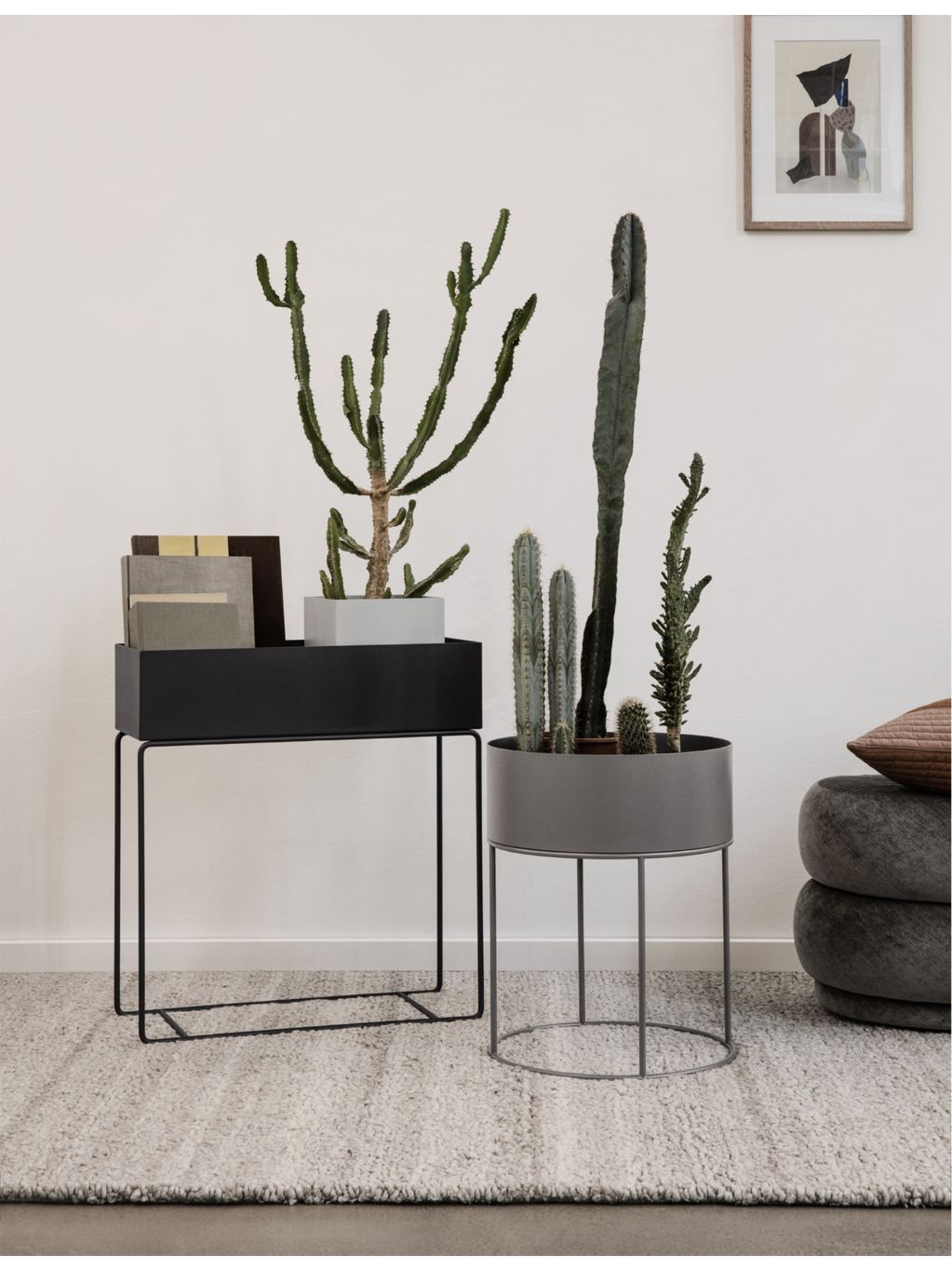 ferm LIVING powdered-coated steel plant box 60cm, imported from the UK