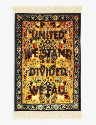 Seletti woven rug 'United We Stand' 120x80cm, UK version