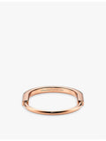 Tiffany Lock diamond bangle bracelet in 18ct rose-gold (British brand)