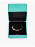 Tiffany Lock diamond bangle bracelet in 18ct rose-gold (British brand)