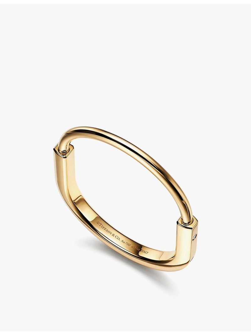 Tiffany & Co. Lock bangle 18ct yellow-gold 0.31ct diamond (British brand)