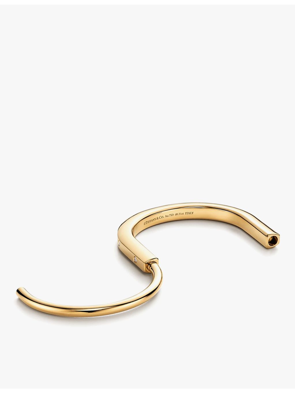 Tiffany & Co. Lock bangle 18ct yellow-gold 0.31ct diamond (British brand)