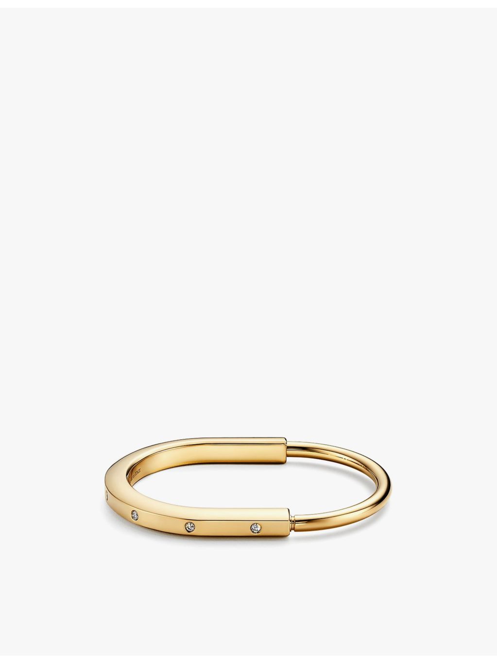 Tiffany & Co. Lock bangle 18ct yellow-gold 0.31ct diamond (British brand)