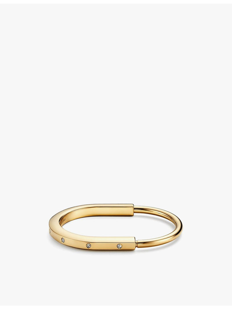 Tiffany & Co. Lock bangle 18ct yellow-gold 0.31ct diamond (British brand)