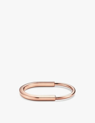 Tiffany & Co. Lock 18ct Rose-Gold Bangle Bracelet