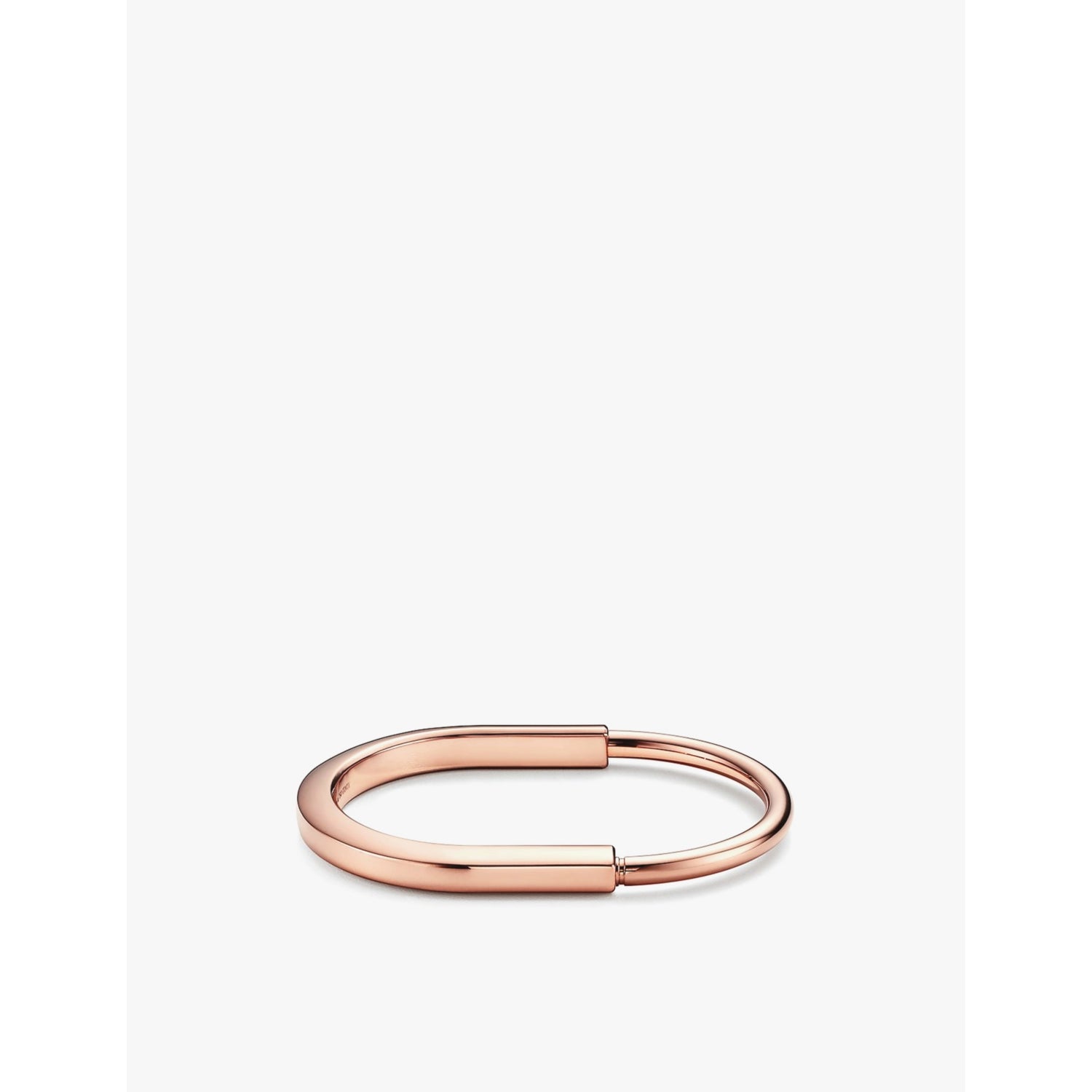 Tiffany Lock 18ct rose-gold bangle bracelet - S