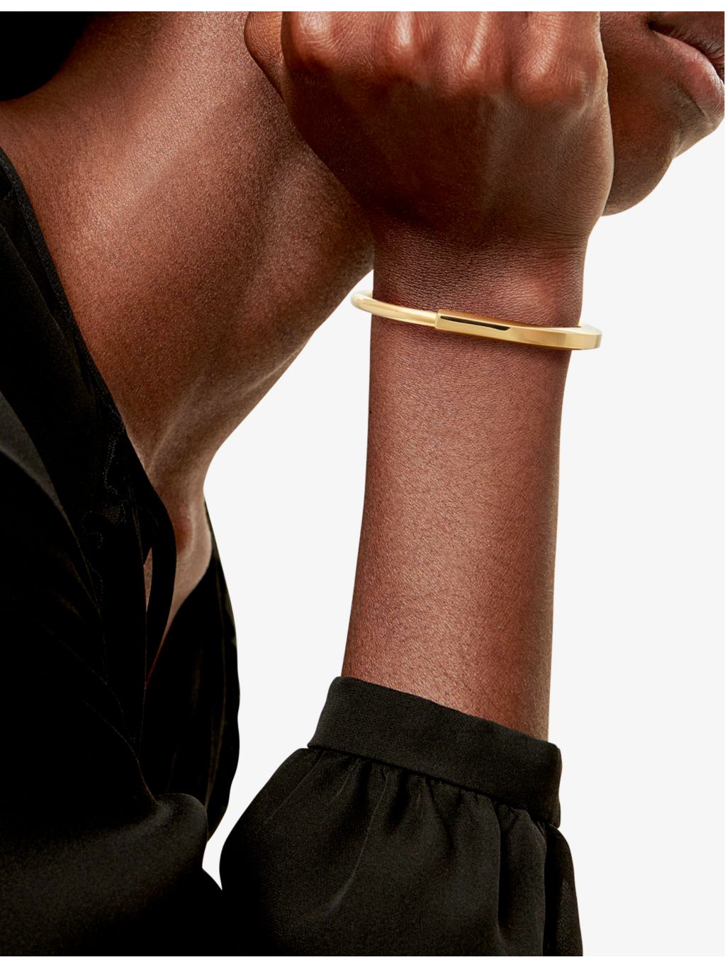 Tiffany & Co Lock 18ct yellow-gold bangle bracelet - British product
