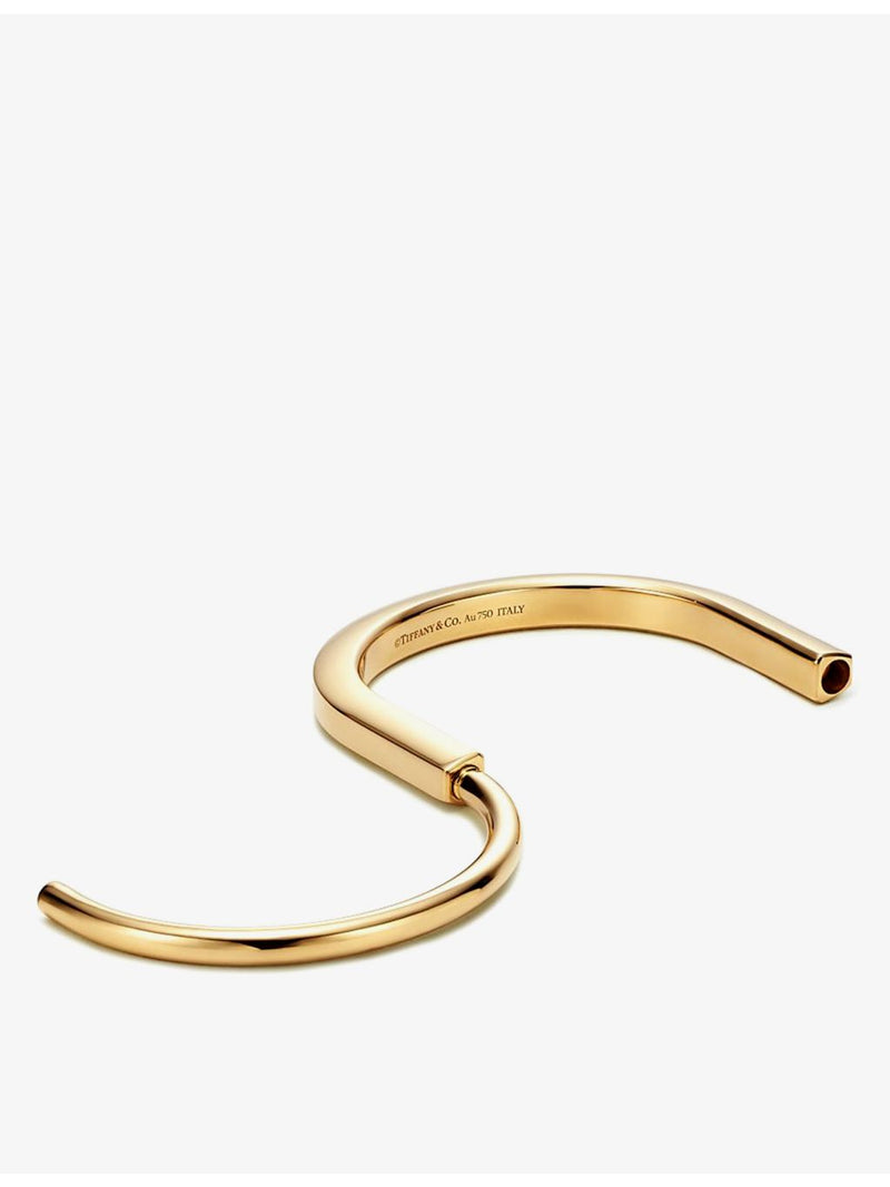 Tiffany & Co Lock 18ct yellow-gold bangle bracelet - British product