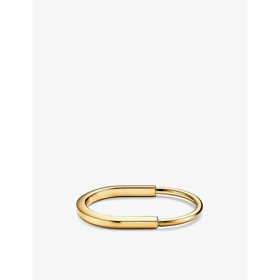 selfridges Tiffany & Co. Lock 18ct Yellow-Gold Bangle Bracelet- Buy online at McGrocer