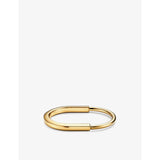 Lock 18ct yellow-gold bangle bracelet - S