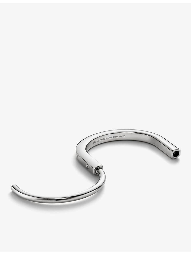 Tiffany & Co. Lock diamond bangle bracelet 18ct white gold, UK version