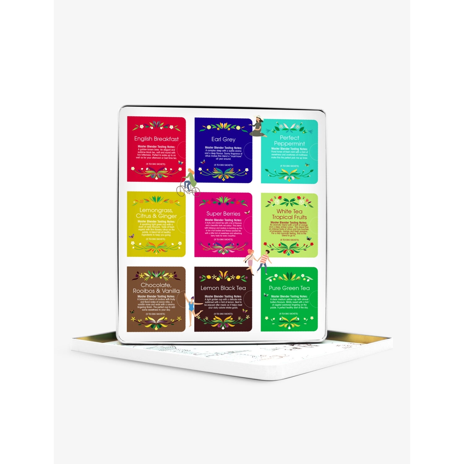 Union Jack tea gift tin with organic teas 136g, UK version