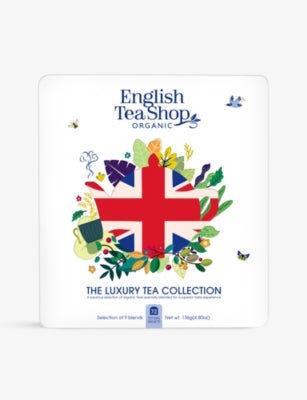 Union Jack tea gift tin with organic teas 136g, UK version